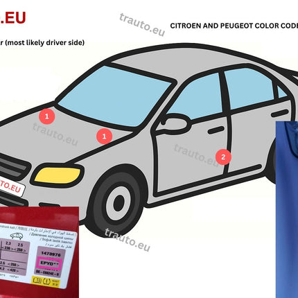 Guide how to find citroen and peugeot color code location