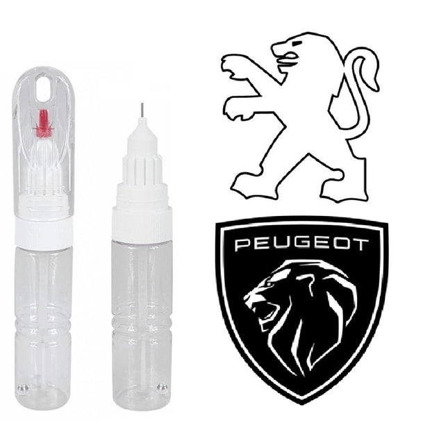 Peugeot touch up paint with brush and needle tip
