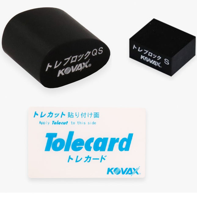 KOVAX TOLEBLOCK S, QS & TOLECARD sanding tools