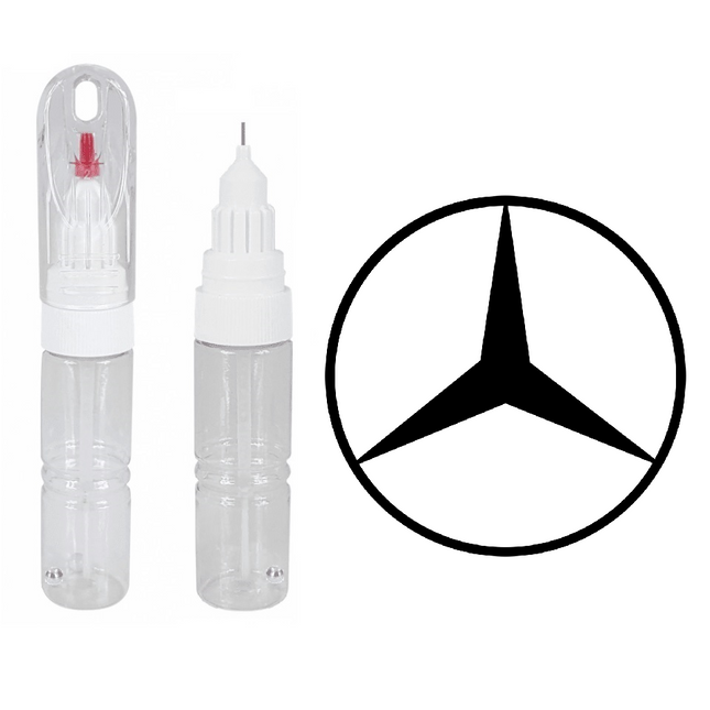 Mercedes touch up paint with needle tip and brush
