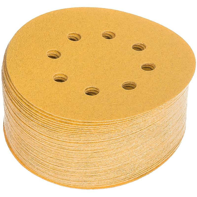 RADEX GOLD sandpaper discs, 125mm, 8 holes