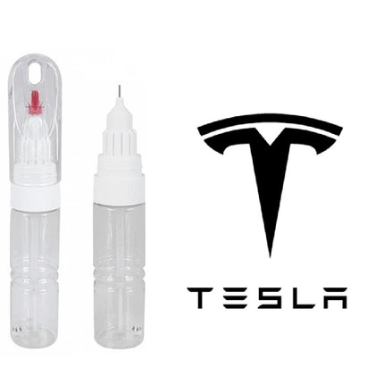 Tesla touch up paint with needle tip and brush
